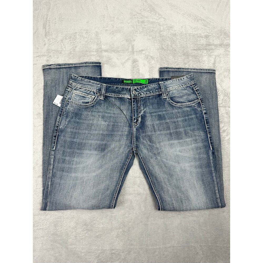 Rock and Roll Denim Pistol Regular Fit Straight Leg Jeans 44x38 Western Stitch